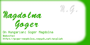 magdolna goger business card